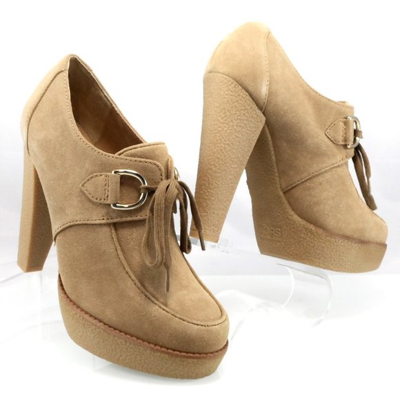 NIB$195 KORS Michael Kors Dusty Laced Pump Vintage Platform Heels Bootie 8.5 - Picture 12 of 12